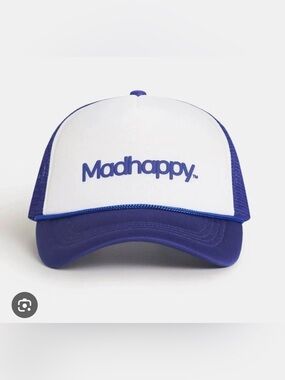 Madhappy White and Blue Trucker Hat